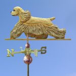 American Cocker Spaniel Hand Carved Hand Painted Basswood Dog Weathervane Buff