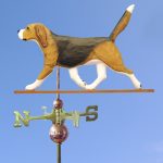 Beagle Hand Carved Hand Painted Basswood Dog Weathervane Tri