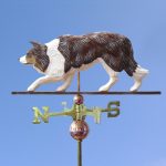 Border Collie Hand Carved Hand Painted Basswood Dog Weathervane Red Merle
