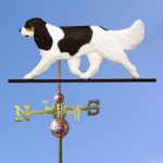 Cavalier King Charles Spaniel Hand Carved Hand Painted Basswood Dog Weathervane Black Tri