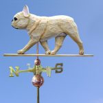 French Bulldog Hand Carved Hand Painted Basswood Dog Weathervane Fawn