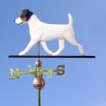 Jack Russell Terrier Hand Carved Hand Painted Basswood Dog Weathervane Tri