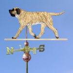 Mastiff Hand Carved Hand Painted Basswood Dog Weathervane Fawn Brindle