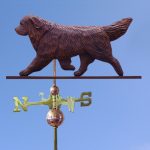 Newfoundland Hand Carved Hand Painted Basswood Dog Weathervane Brown