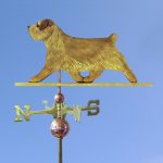 Norfolk Terrier Hand Carved Hand Painted Basswood Dog Weathervane Grizzle