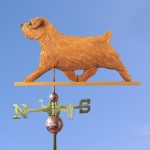 Norfolk Terrier Hand Carved Hand Painted Basswood Dog Weathervane Red