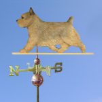 Norwich Terrier Hand Carved Hand Painted Basswood Dog Weathervane Grizzle