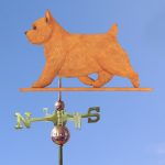 Norwich Terrier Hand Carved Hand Painted Basswood Dog Weathervane Red