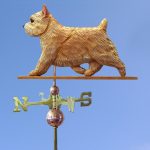 Norwich Terrier Hand Carved Hand Painted Basswood Dog Weathervane Wheaten