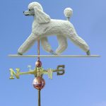 Poodle Hand Carved Hand Painted Basswood Dog Weathervane White