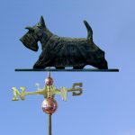Scottish Terrier Hand Carved Hand Painted Basswood Dog Weathervane Brindle