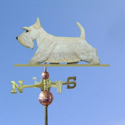 Scottish Terrier Hand Carved Hand Painted Basswood Dog Weathervane Wheaten