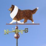 Sheltie Hand Carved Hand Painted Basswood Dog Weathervane Sable