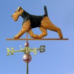 Welsh Terrier Hand Carved Hand Painted Basswood Dog Weathervane