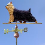 Yorkshire Terrier Hand Carved Hand Painted Basswood Dog Weathervane