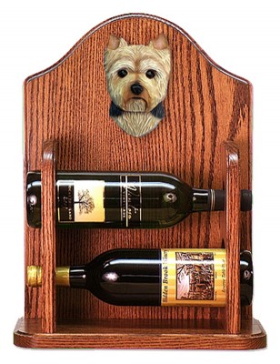 Yorkshire Terrier Dog Wood Wine Rack Bottle Holder Figure Pup
