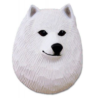 American Eskimo Dog Head Plaque Figurine
