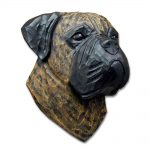 Bull Mastiff Head Plaque Figurine Brindle