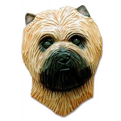 Carin Terrier Head Plaque Figurine Wheaten