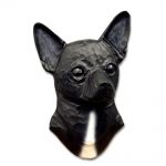 Chihuahua Head Plaque Figurine Black