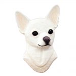 Chihuahua Head Plaque Figurine White