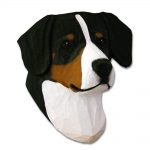Entlebucher Mountain Dog Head Plaque Figurine