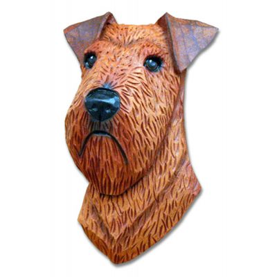 Irish Terrier Head Plaque Figurine