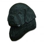 Newfoundland Head Plaque Figurine Black