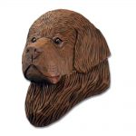 Newfoundland Head Plaque Figurine Brown