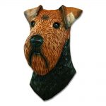 Welsh Terrier Head Plaque Figurine