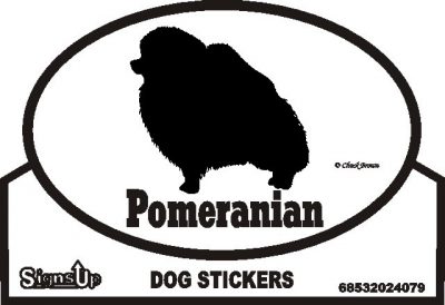 Pomeranian Dog Silhouette Bumper Sticker
