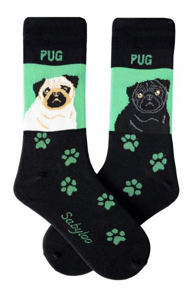 Pug Socks Green