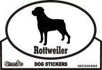 Rottweiler Dog Silhouette Bumper Sticker