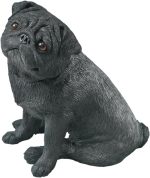 Sandicast Pug Black Mid Size Figurine