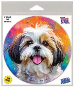 SHIH TZU HAPPY DOG CAR MAGNET