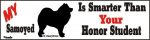 Samoyed Smart Dog Bumper Sticker