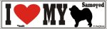I Love My Samoyed Dog Bumper Sticker