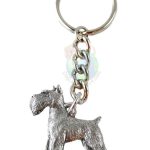 Schnauzer Pewter Keychain
