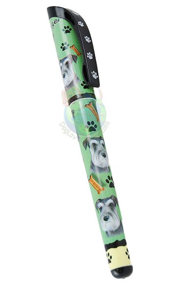 Uncropped Schnauzer Writing Pens Green in Color