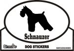 Schnauzer Dog Silhouette Bumper Sticker