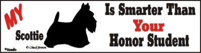 Scottish Terrier Smart Dog Bumper Sticker 1 Scottish Terrier Smart Dog Bumper Sticker