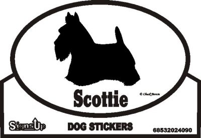 Scottish Terrier Dog Silhouette Bumper Sticker