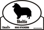 Sheltie Dog Silhouette Bumper Sticker