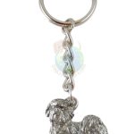 Shih Tzu Puppy Cut Pewter Keychain