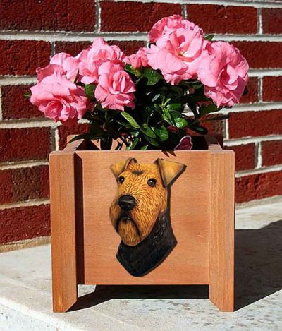 Welsh Terrier Planter Flower Pot