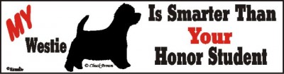 Westie Smart Dog Bumper Sticker