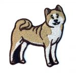 Akita Iron on Embroidered Patch Fawn