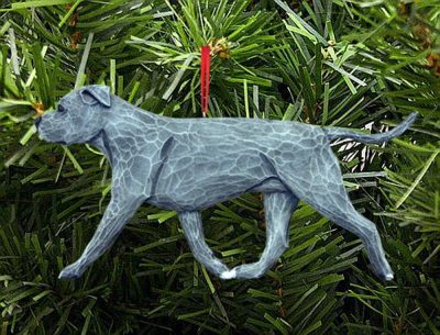 American Staffordshire Terrier Ornament Blue