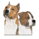 American Staffordshire Terrier Wooden Magnet