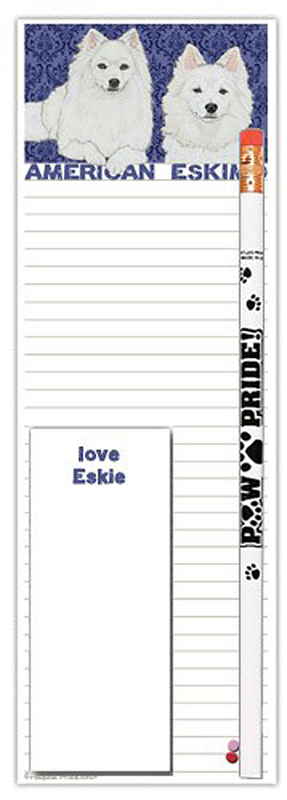 American Eskimo Dog Notepads To Do List Pad Pencil Gift Set